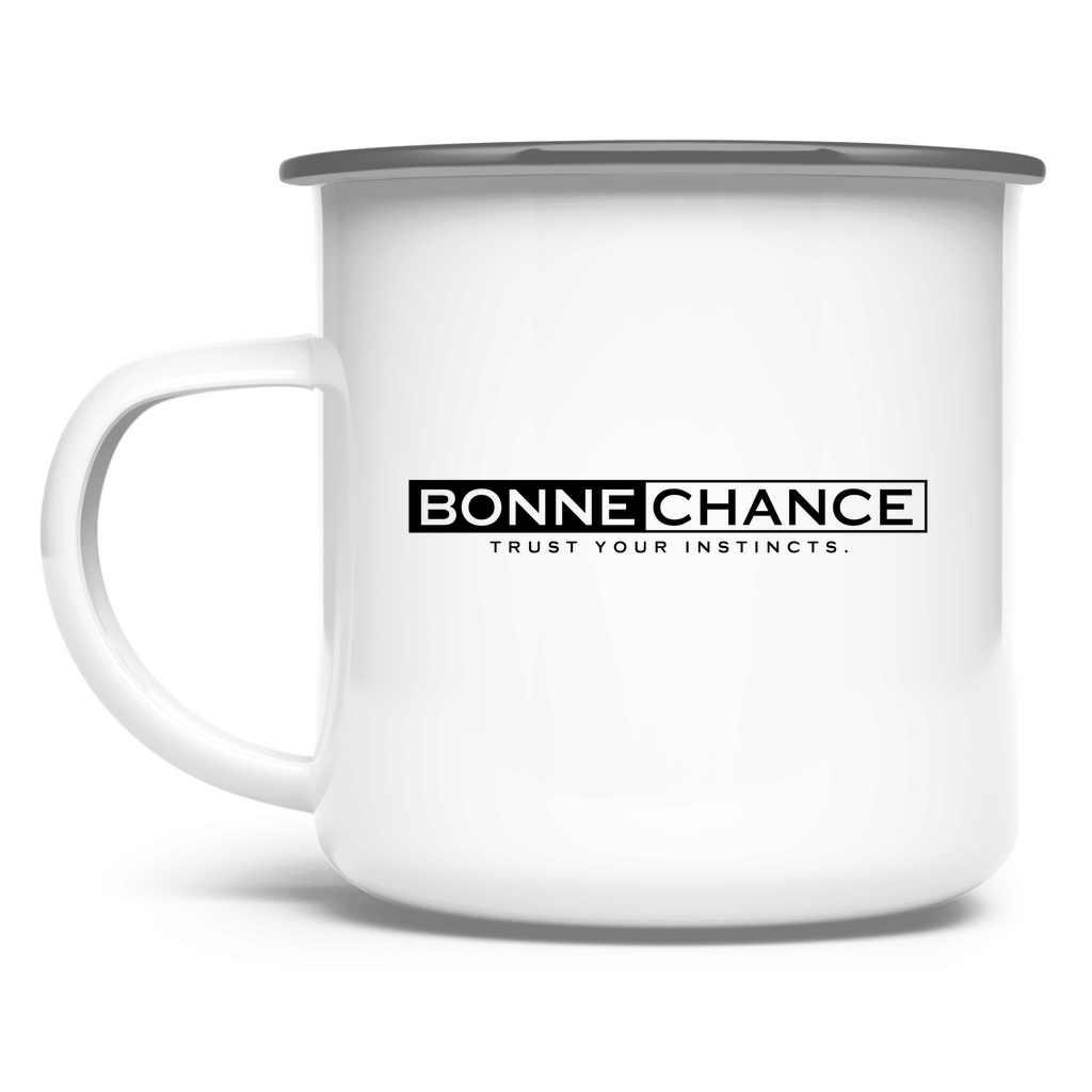 Bonne Chance - Emaille Tasse Logo