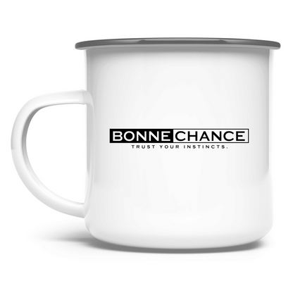 Bonne Chance - Emaille Tasse Logo