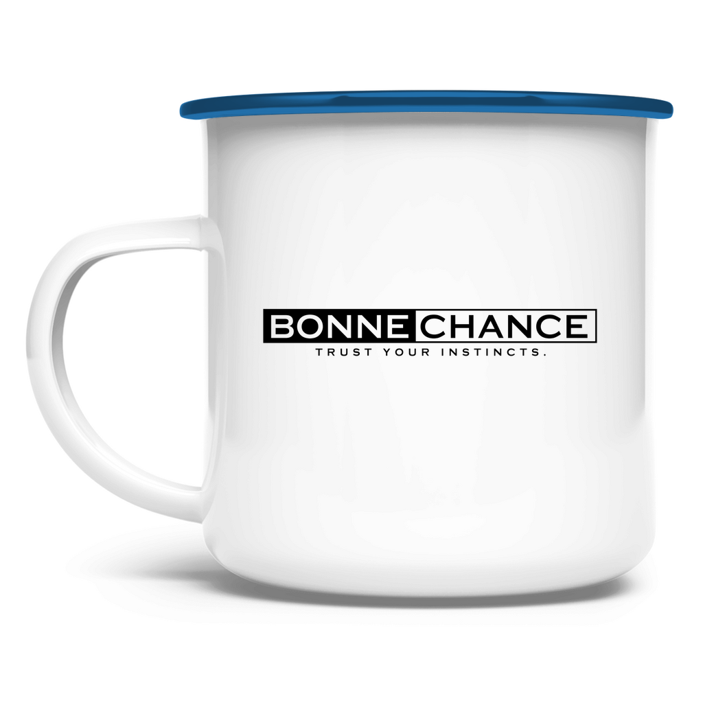 Bonne Chance - Emaille Tasse Logo