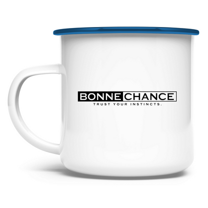 Bonne Chance - Emaille Tasse Logo